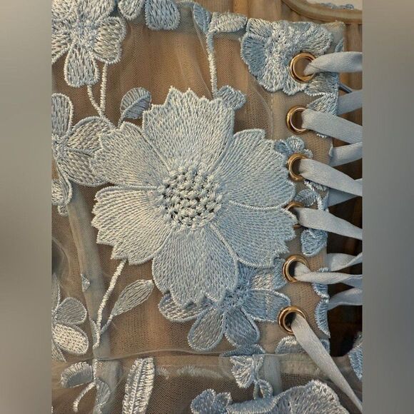 Bronx and Banco Blue Floral Mini Dress - Picture 7 of 12